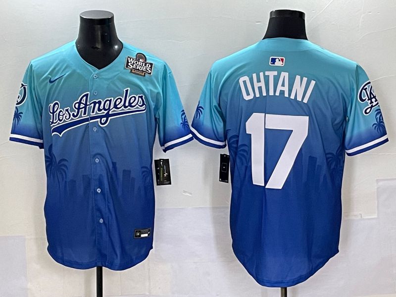 Men 2025 Los Angeles Dodgers #17 Ohtani Blue Nike MLB Jersey Daoqite style 6->los angeles dodgers->MLB Jersey